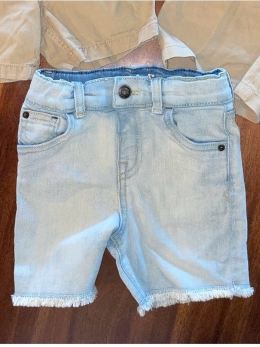 Boys 18M Cat & Jack Light Blue Denim Shorts! Pre Loved